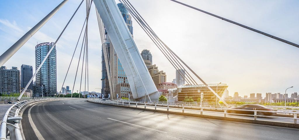 The picture shows a bridge in urban area, a good exmple where SHM structural health monitoring shall be implemented. SHM is becoming increasingly important in the management of critical infrastructure and assets, especially in aging structures or those subjected to harsh environmental conditions. It provides a cost-effective and proactive approach to ensure the safety, reliability, and longevity of structures while minimizing downtime and repair costs.