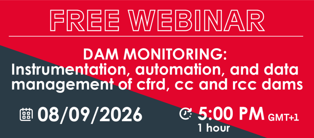 Sisgeo Free webinar: Dam Monitoring: Instrumentation, automation, and data management of CFRD, CC and RCC dams